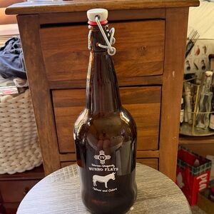 Amber Glass Bottle with Swing Top